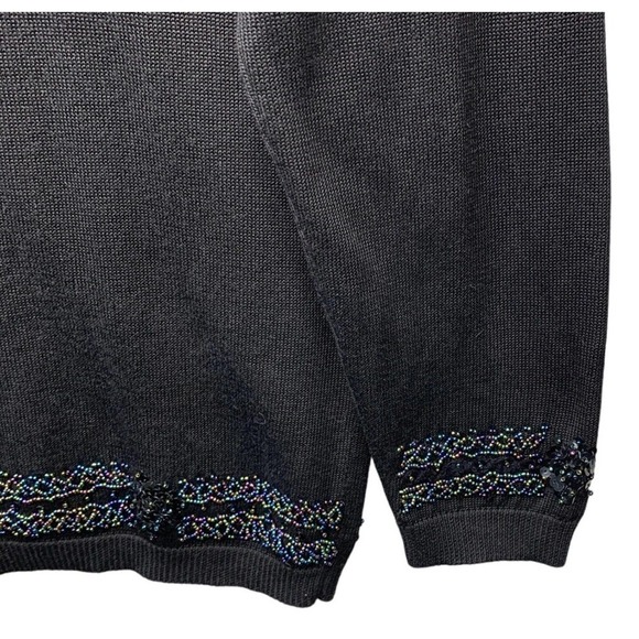 Regency Collection for Joyce Sequin Beaded Party Sweater Womens Small VTG 80s - Picture 10 of 12